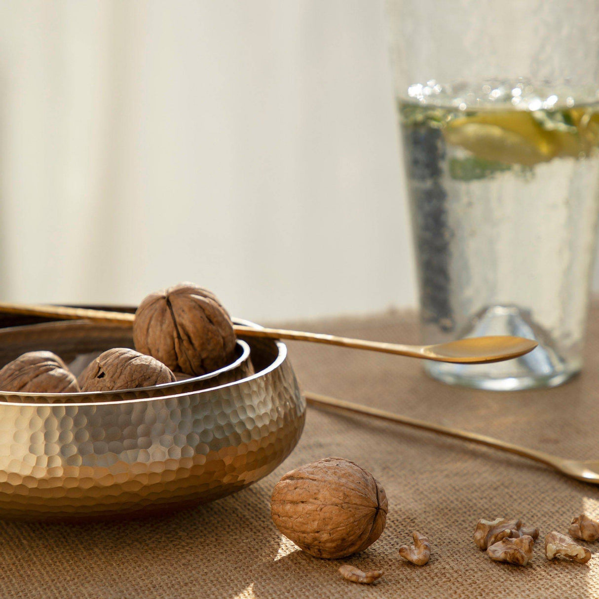 Hammered Snack Bowls Assorted Set of 2 - Sumiye Co