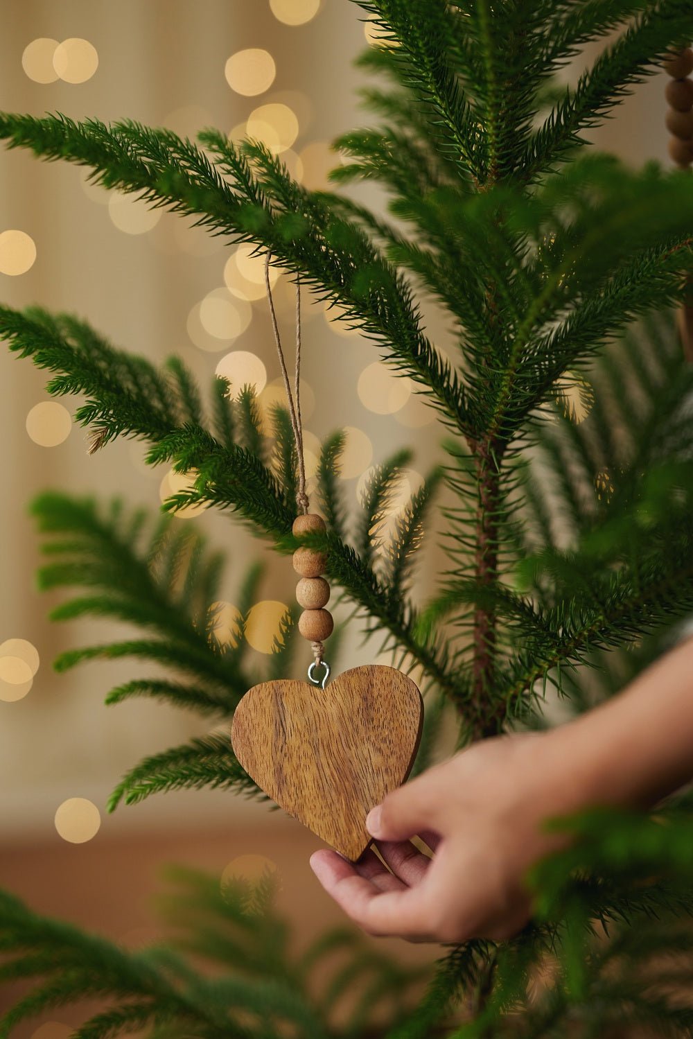 Wooden Charms | Handmade Heart - 11 in (Set of 3) - Sumiye Co