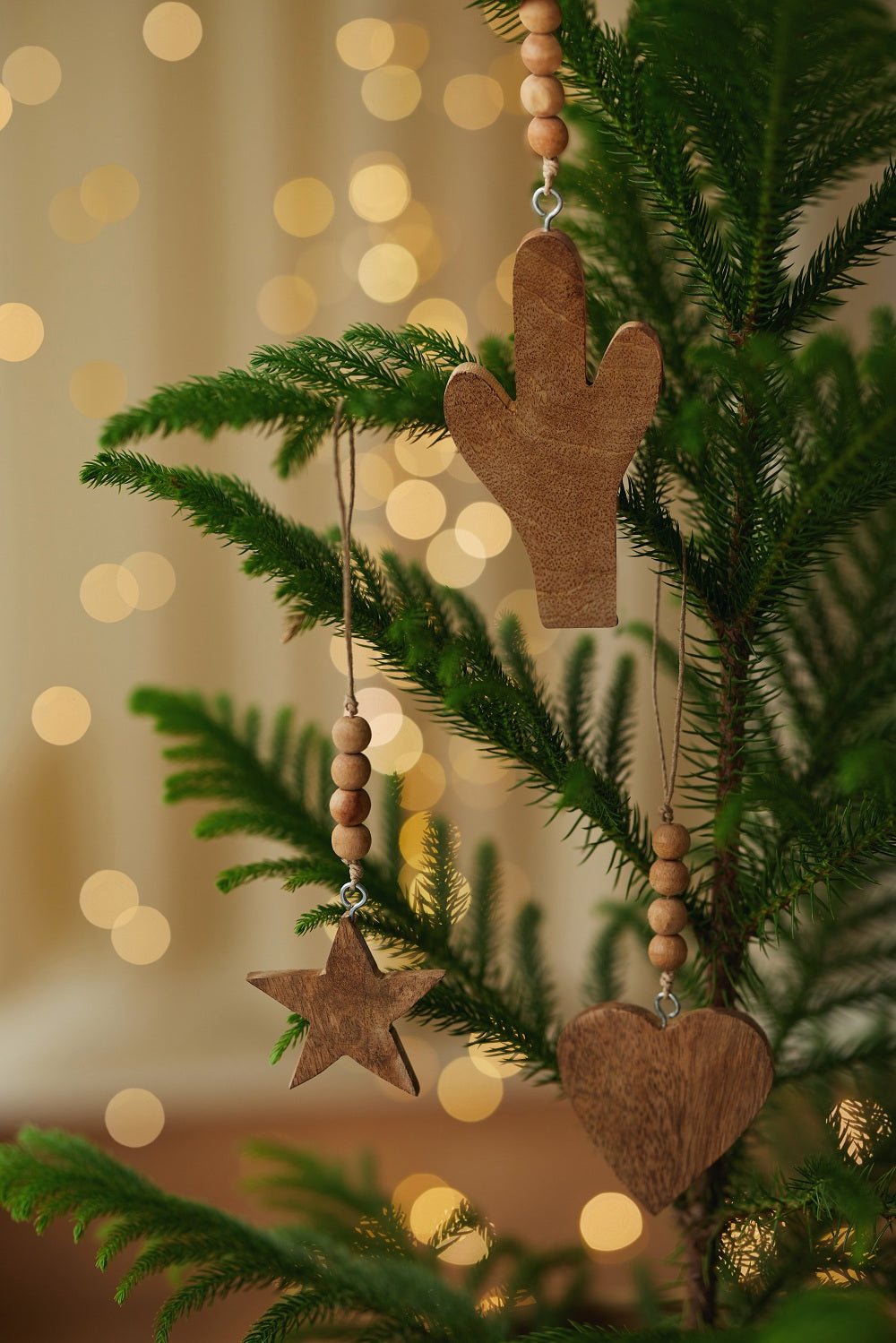 Wooden Charms | Handmade Heart - 11 in (Set of 3) - Sumiye Co