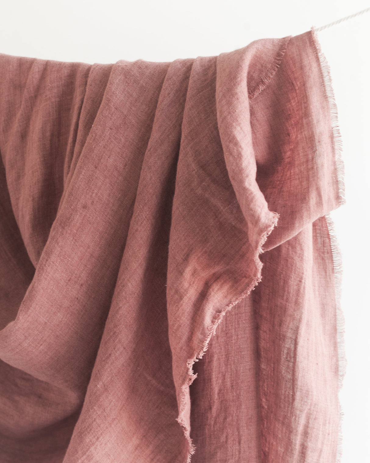 Stone Washed Linen Throw - Ash Rose - Sumiye Co