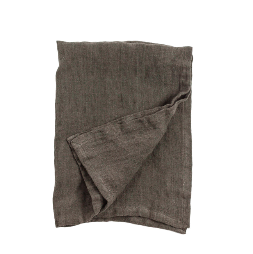 Stone Washed Linen Tea Towel - Iron Ore - Sumiye Co