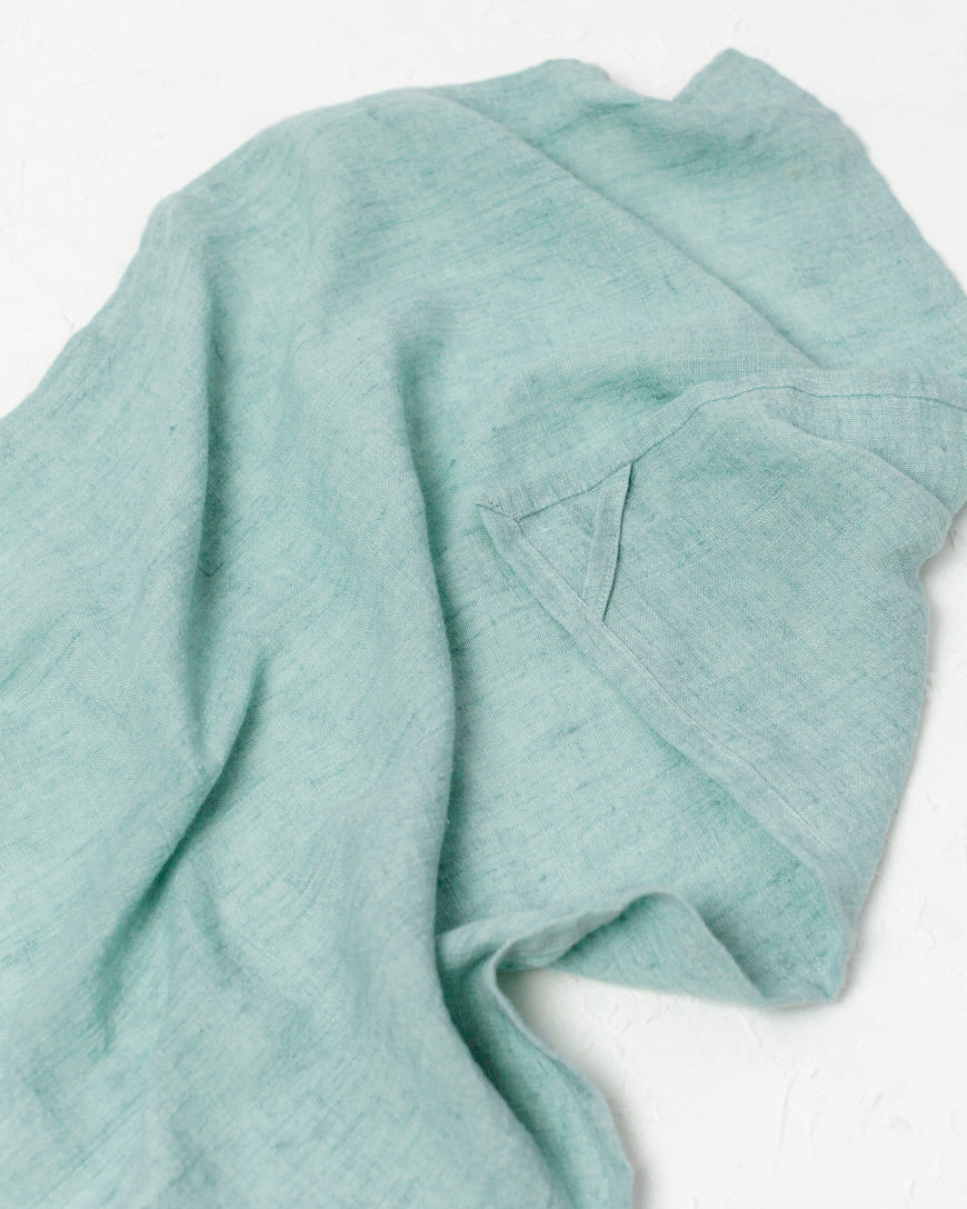 Stone Washed Linen Tea Towel - Ocean Spray - Sumiye Co