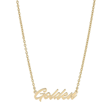 'Golden' Script Necklace - Sumiye Co