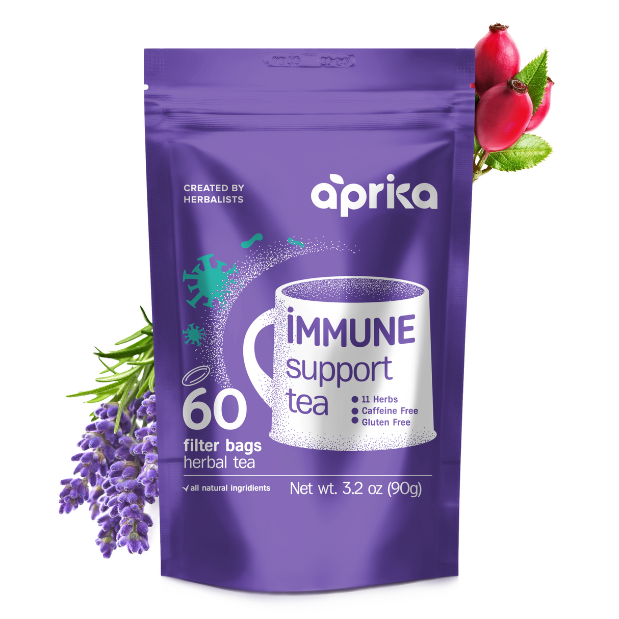 Immune System Support Herbal Tea, 60 Bags - Sumiye Co