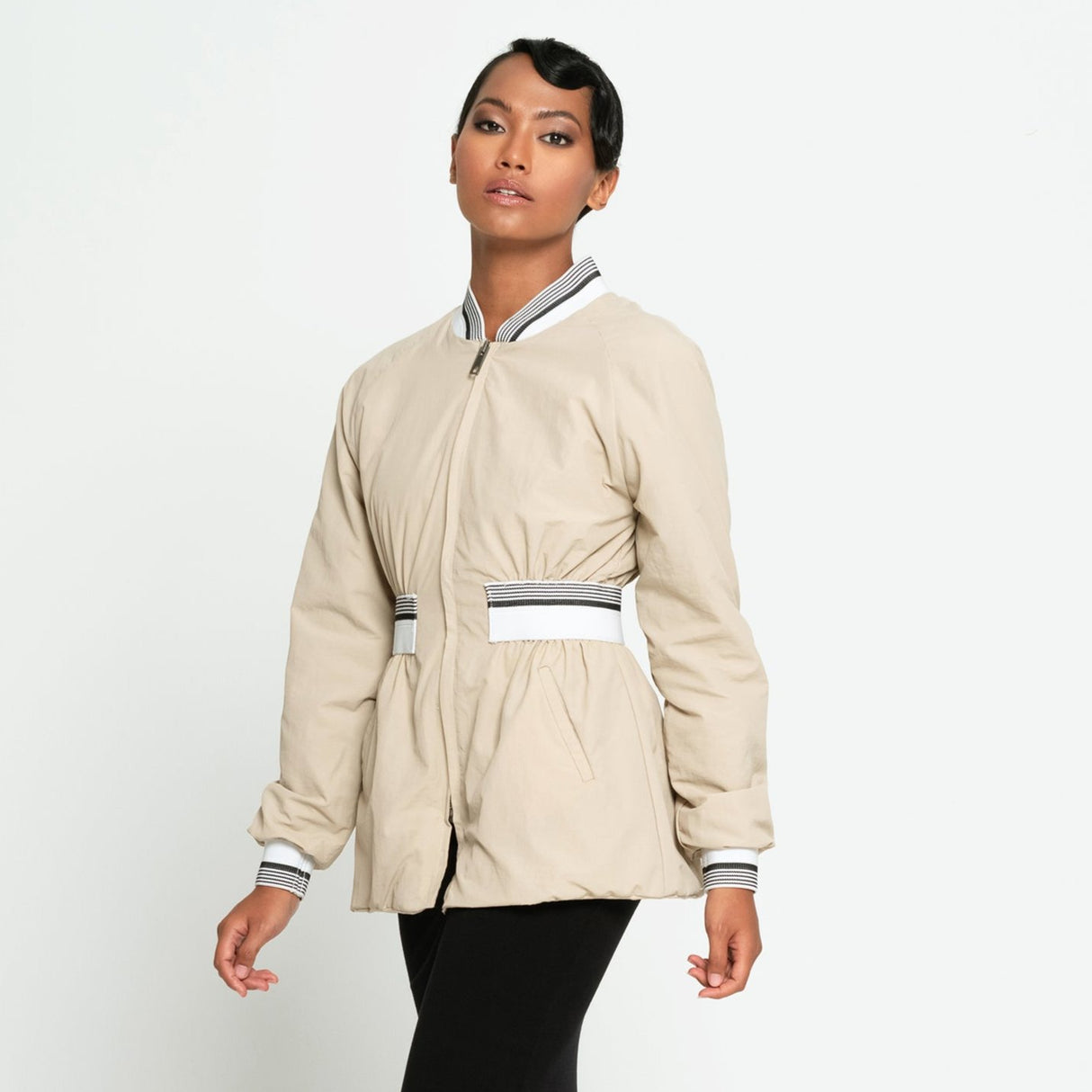 KAMALA Recycled Feminine Bomber Jacket - Sumiye Co