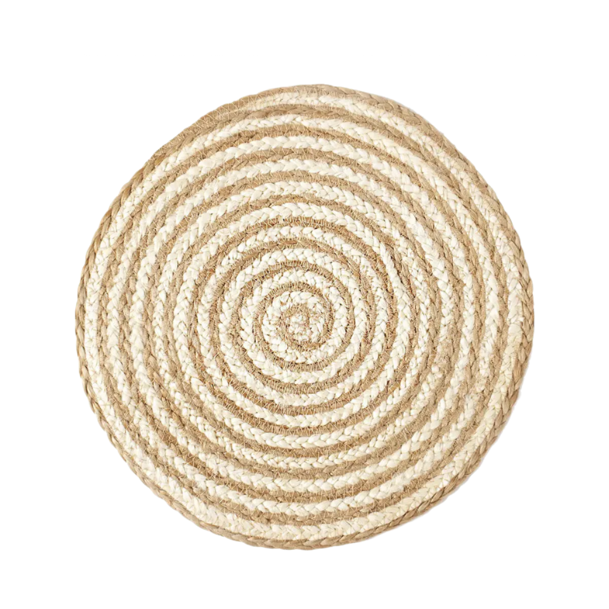 Kata Spiral Placemat - Natural 14" Round Placemat Set (4) - Sumiye Co