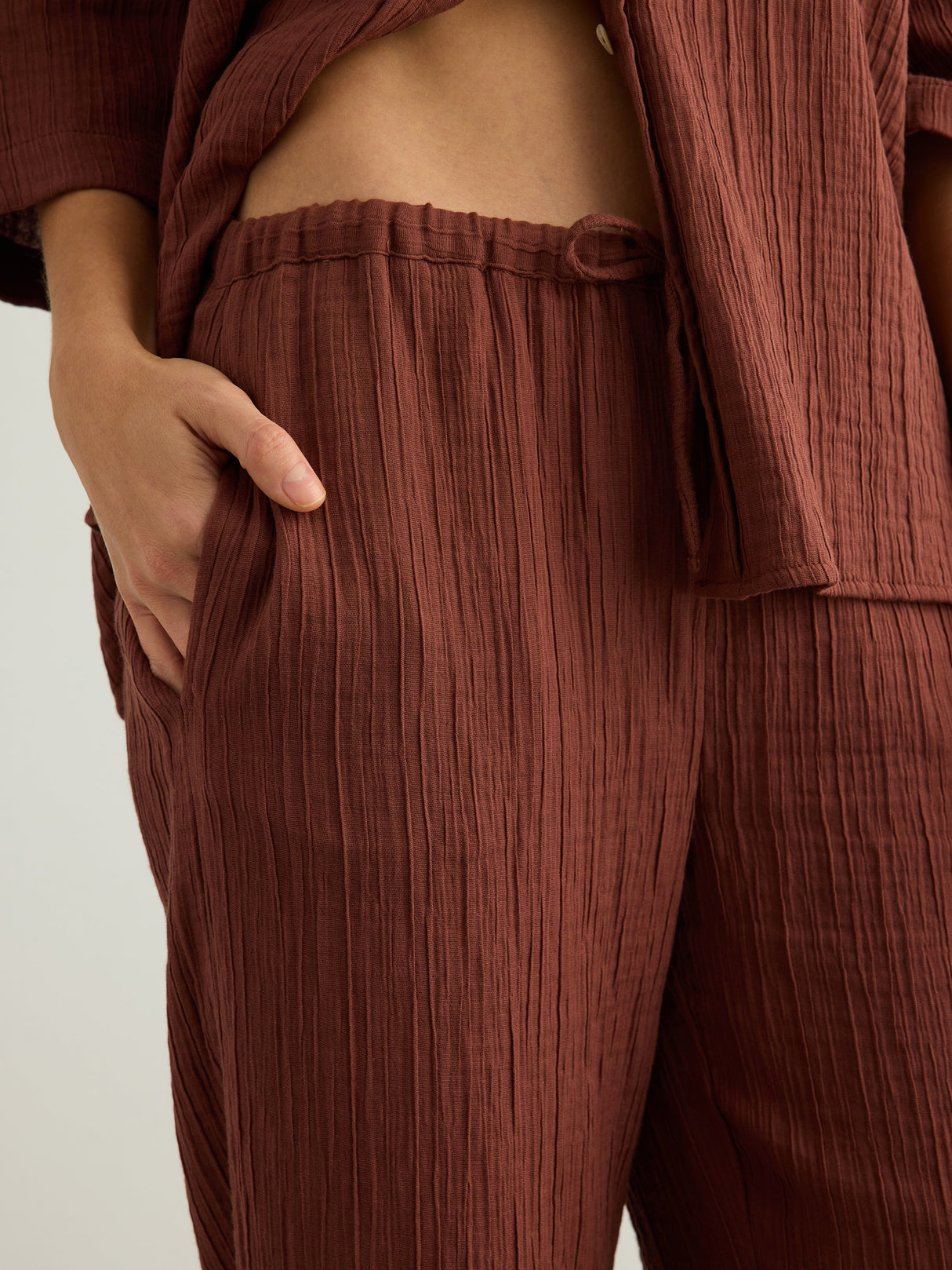 Kaya Drawstring Pants - Terracotta - Sumiye Co