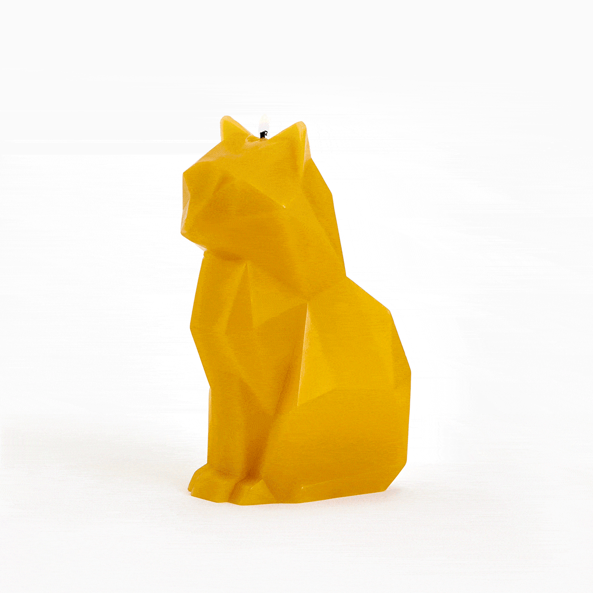 Cat Candle - Mustard Yellow Kisa PyroPet - Sumiye Co