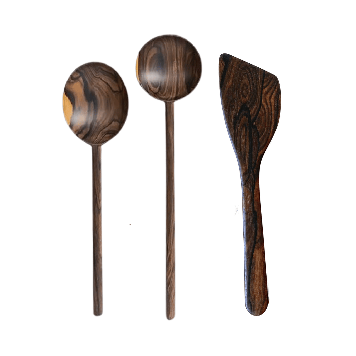 Hand Carved Kitchen Utensils - Set of 3 - Sumiye Co