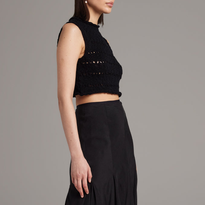 Flammé Knit Crop Top - Sumiye Co