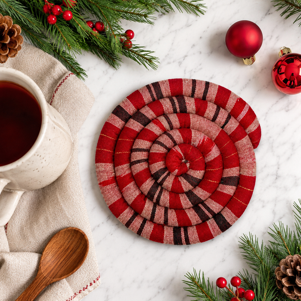 Large Spiral Spiced Trivet