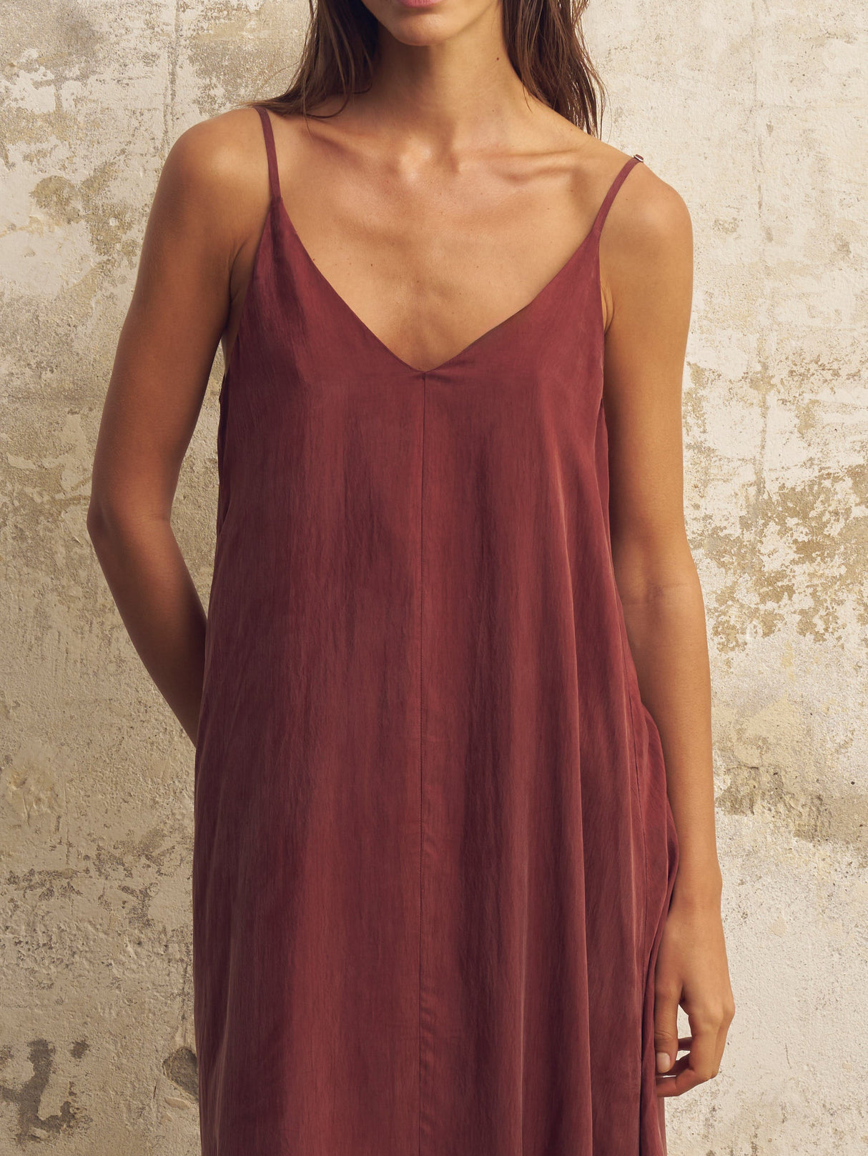 Lucid Flow Maxi Dress - Burgundy - Sumiye Co