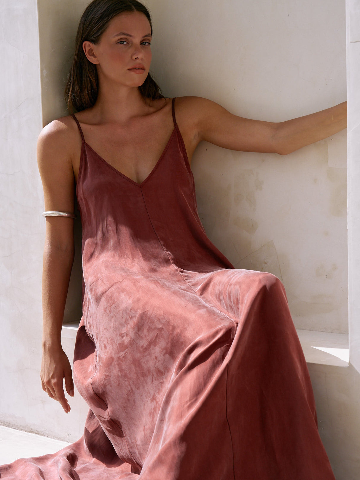 Lucid Flow Maxi Dress - Burgundy - Sumiye Co