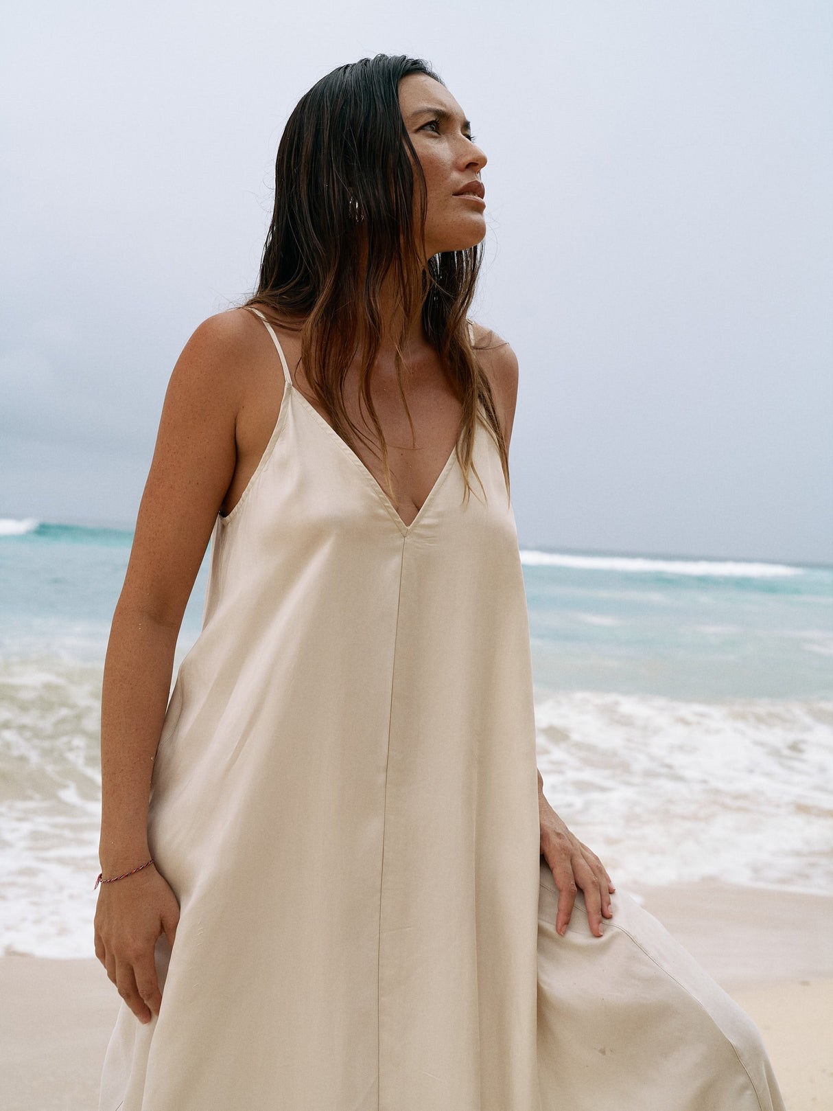 Lucid Flow Maxi Dress - Sand - Sumiye Co