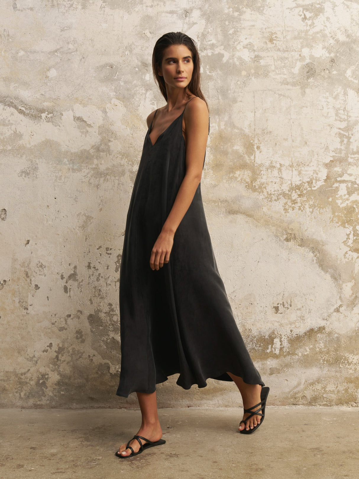 Lucid Flow Maxi Dress - Black - Sumiye Co