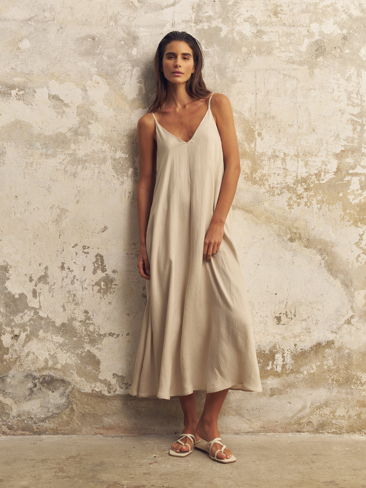 Lucid Flow Maxi Dress - Sand - Sumiye Co