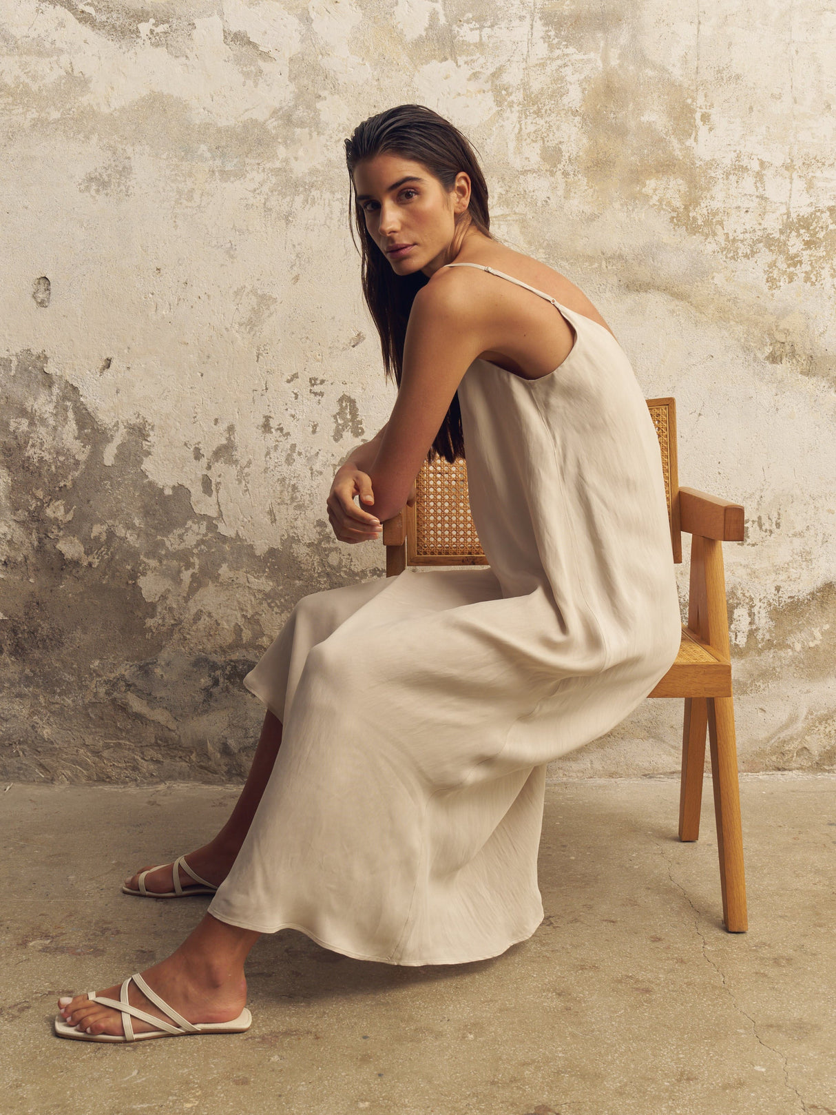 Lucid Flow Maxi Dress - Sand - Sumiye Co