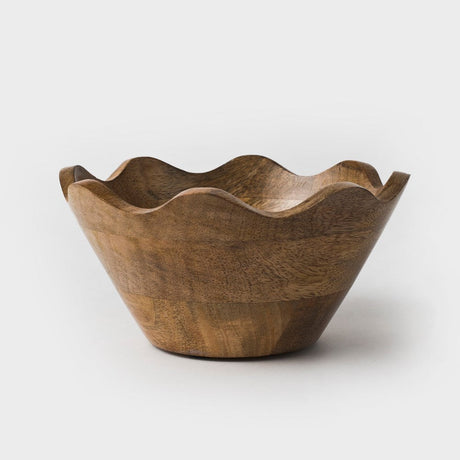 Scalloped Mangowood Bowls - Sumiye Co