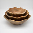 Scalloped Mangowood Bowls - Sumiye Co