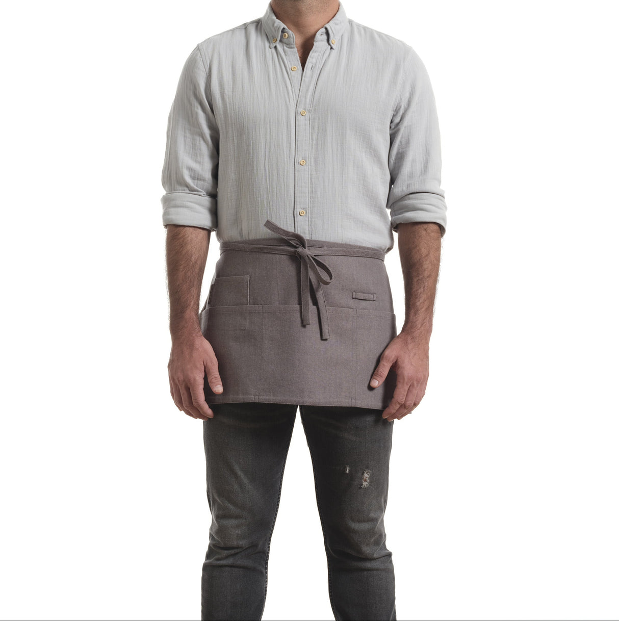 Waist Apron for Women and Men - Short Apron With 3 Pockets-2