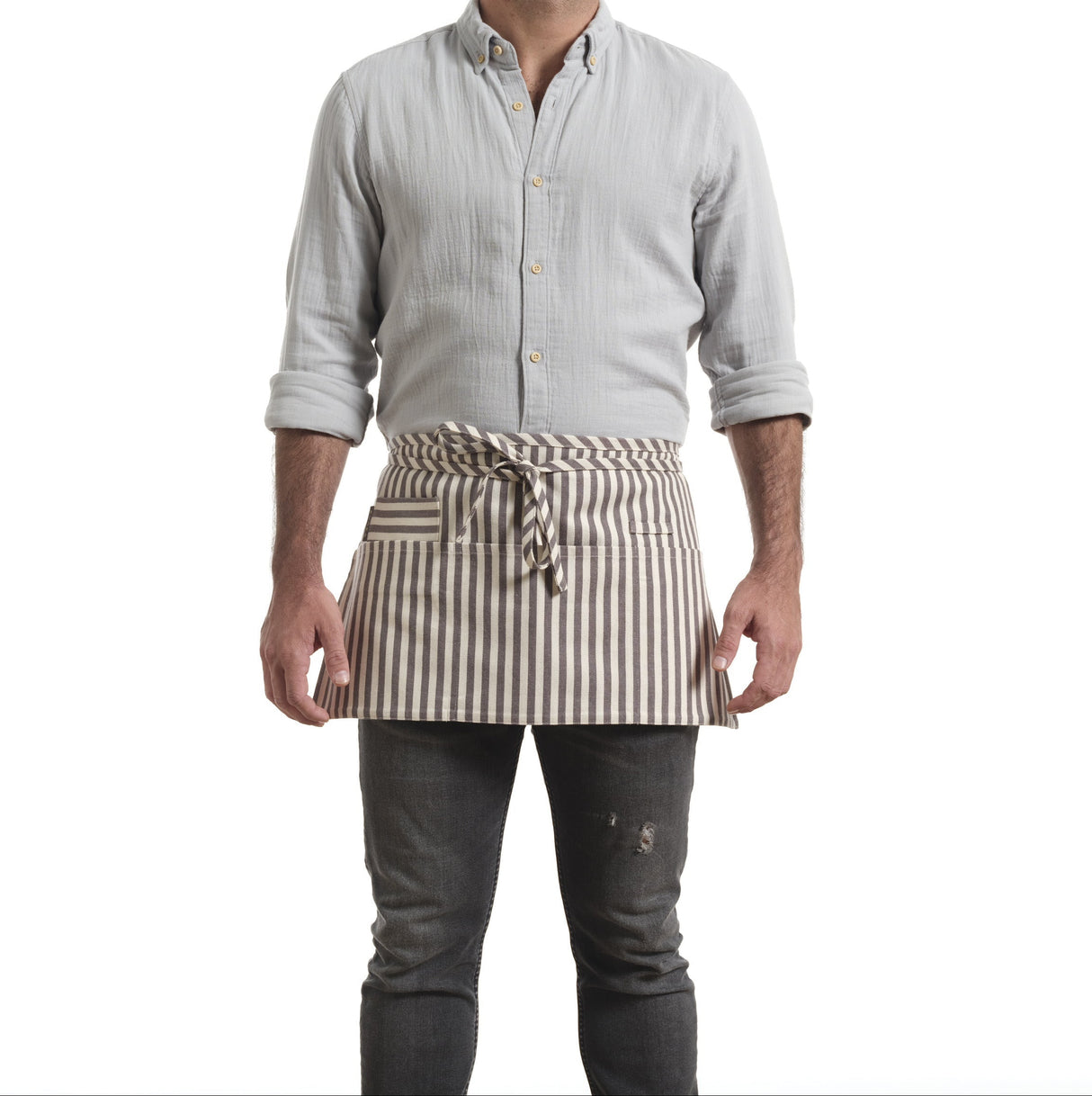Waist Apron for Women and Men - Short Apron With 3 Pockets-6