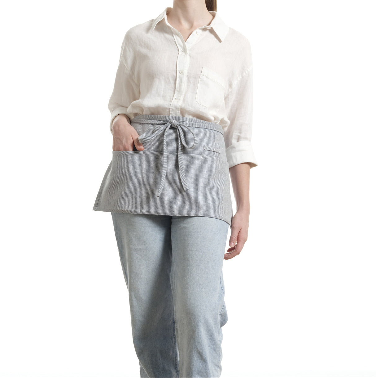 Waist Apron for Women and Men - Short Apron With 3 Pockets-1
