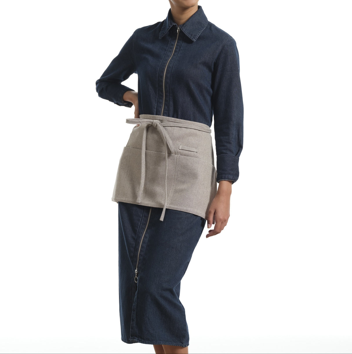 Waist Apron for Women and Men - Short Apron With 3 Pockets-0