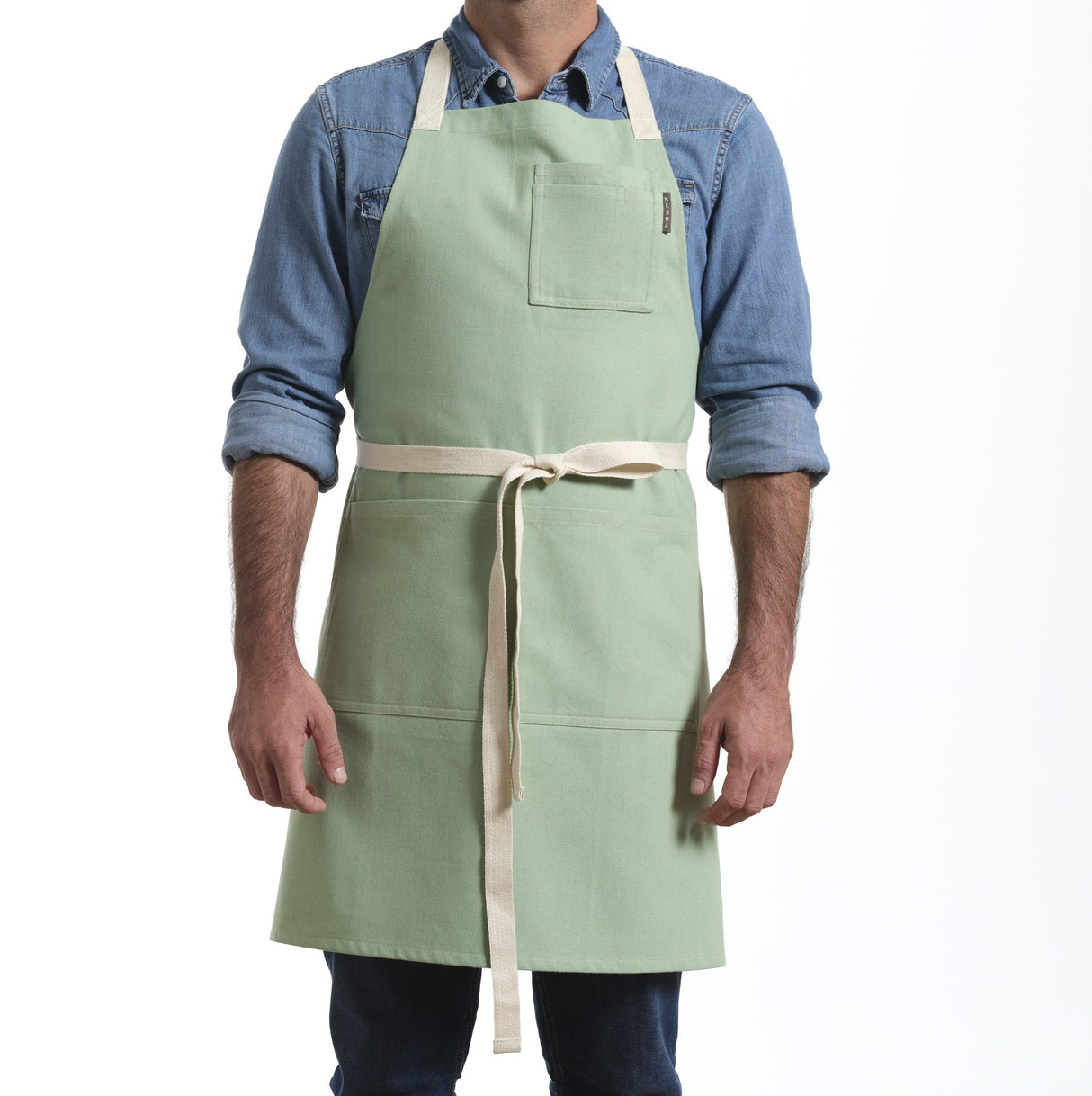 Bib Apron with Pockets, Cotton Apron for Women and Men-2