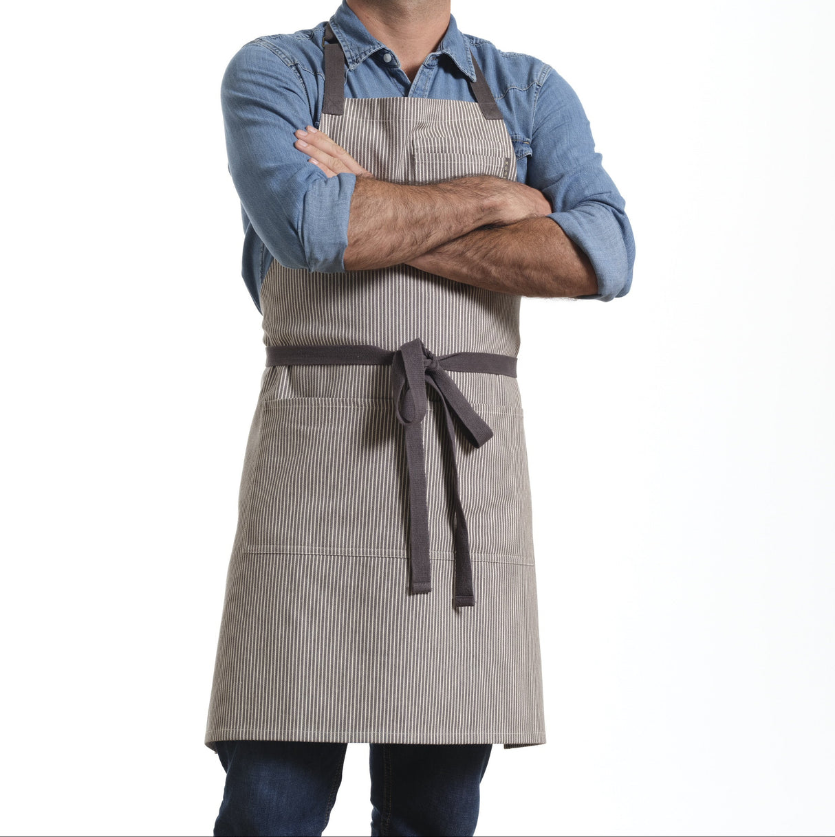 Bib Apron with Pockets, Cotton Apron for Women and Men-3