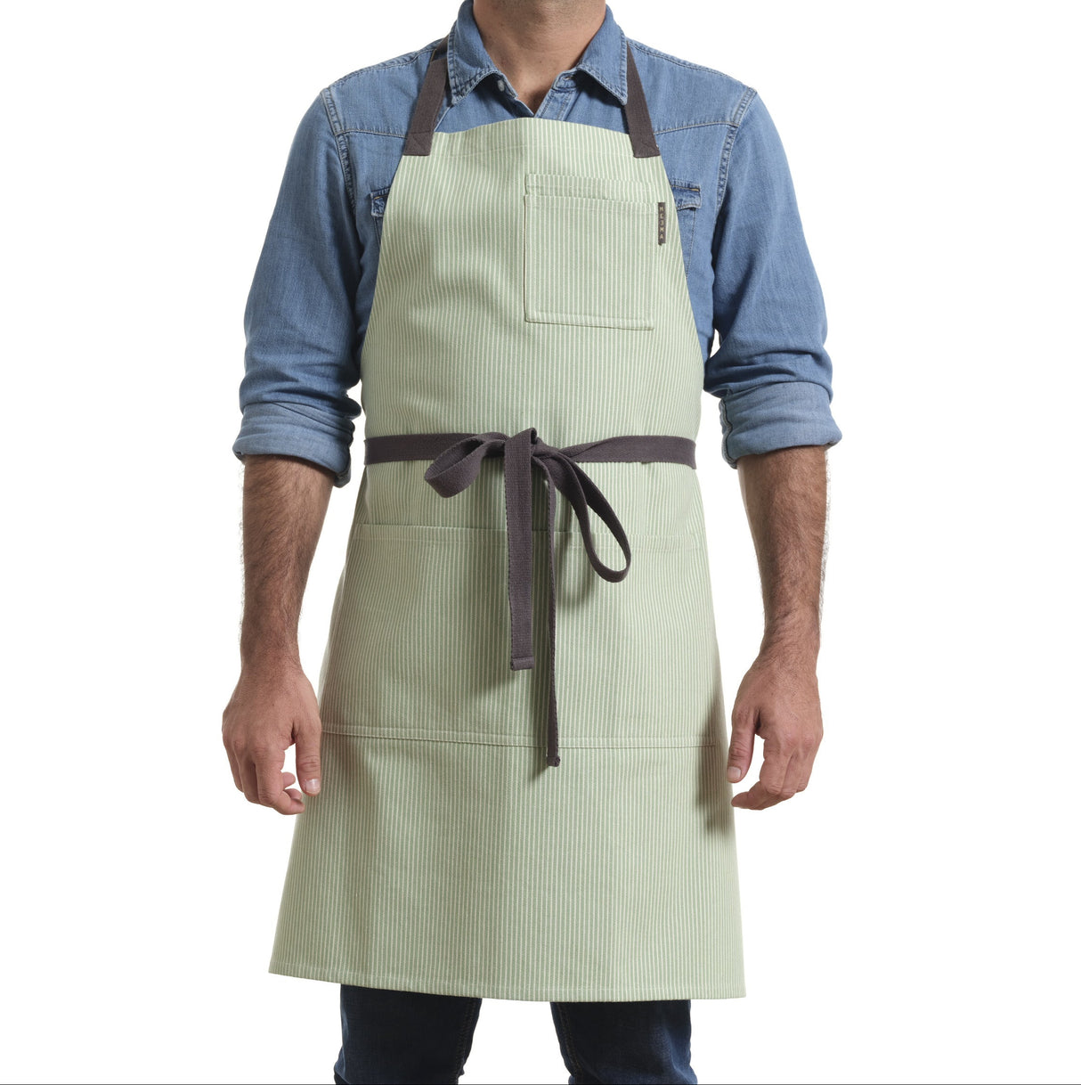 Bib Apron with Pockets, Cotton Apron for Women and Men-8