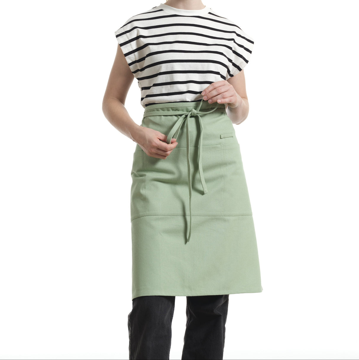 Bistro Apron with Pockets, Cotton Apron for Kitchen & Restaurant-4