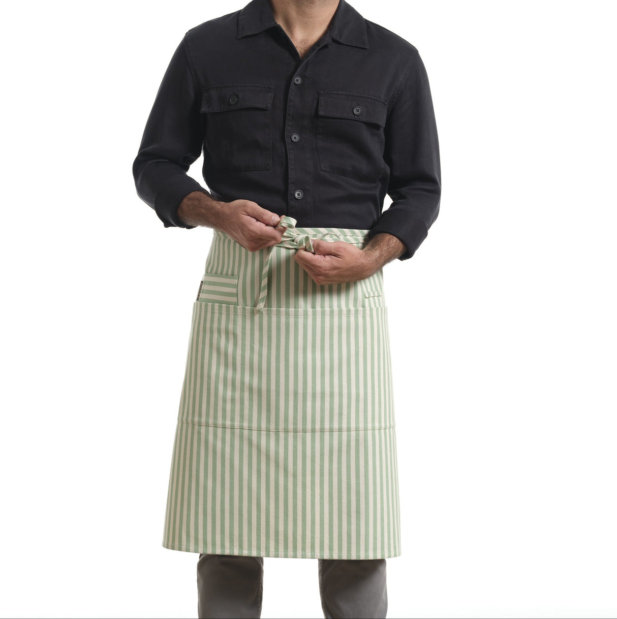 Bistro Apron with Pockets, Cotton Apron for Kitchen & Restaurant-7