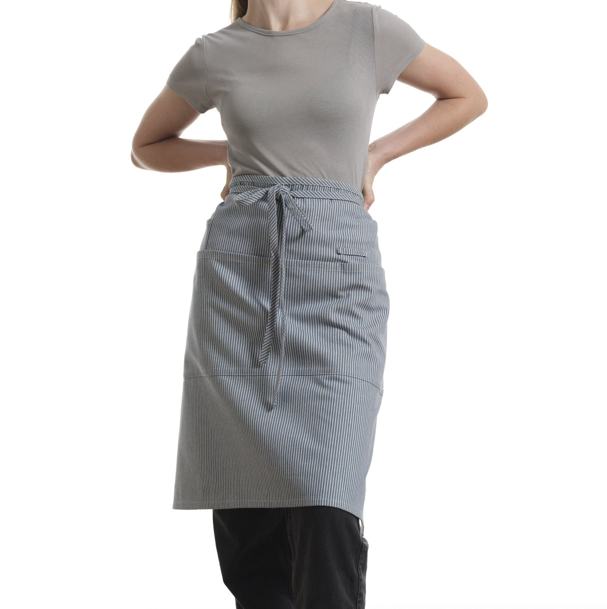 Bistro Apron with Pockets, Cotton Apron for Kitchen & Restaurant-8