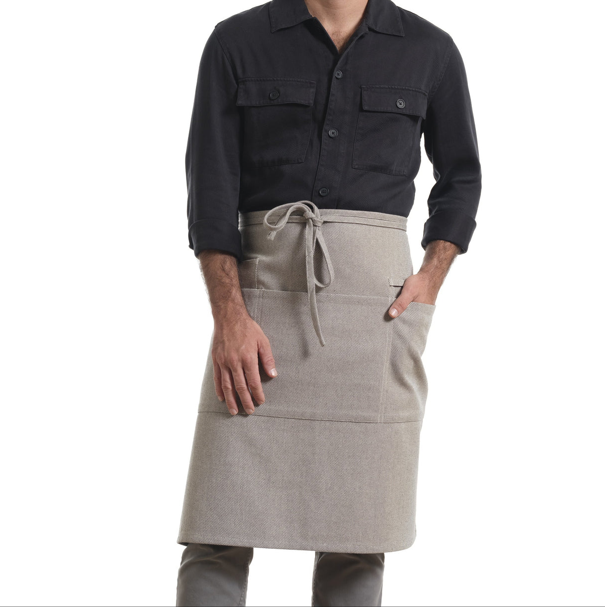 Bistro Apron with Pockets, Cotton Apron for Kitchen & Restaurant-0