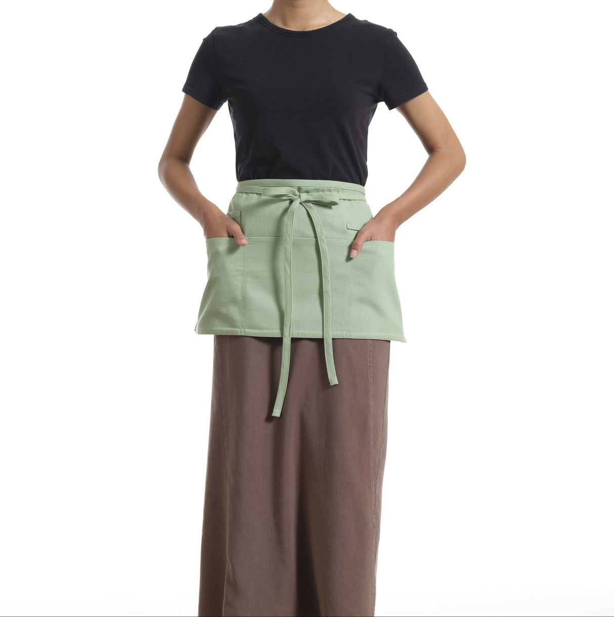 Waist Apron for Women and Men - Short Apron With 3 Pockets-4