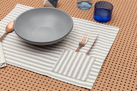 Placemats with Pocket, Set of 4 - Denim-0