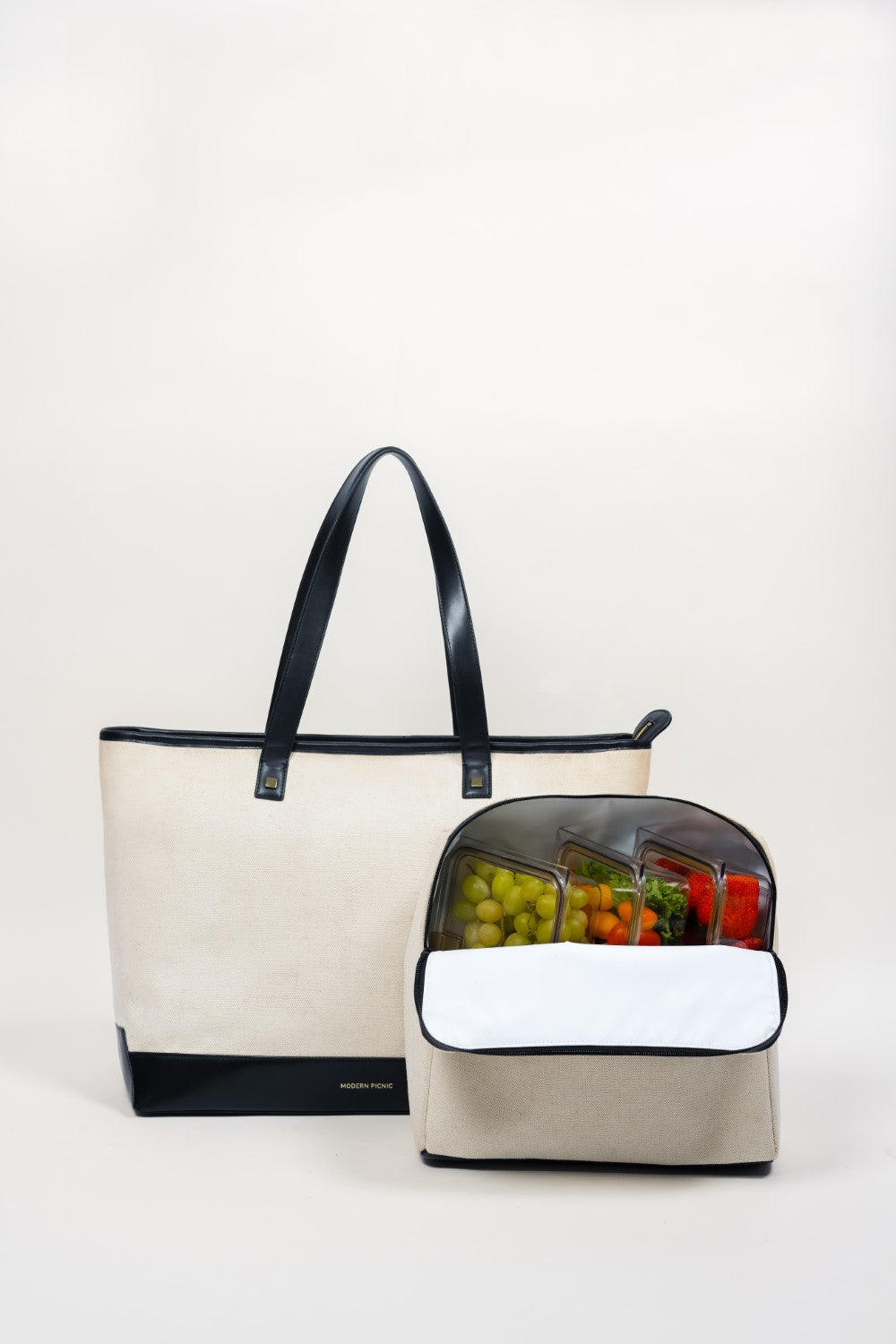 The Tote - Black Canvas | Designer Lunch Bags & Totes - Sumiye Co
