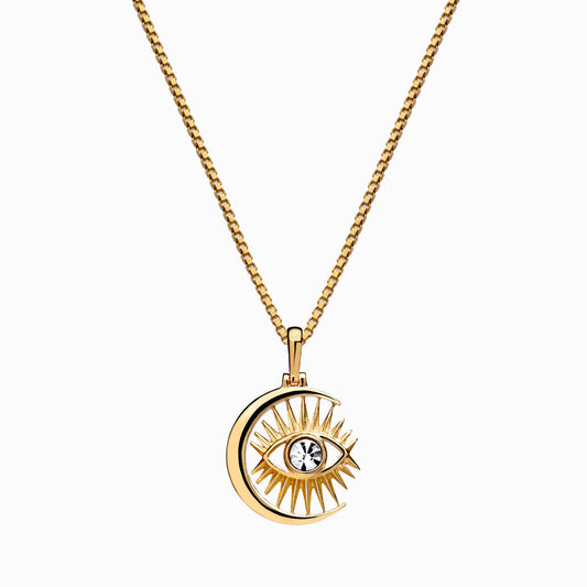 Watchful Moon Eye Necklace by Awe Inspired