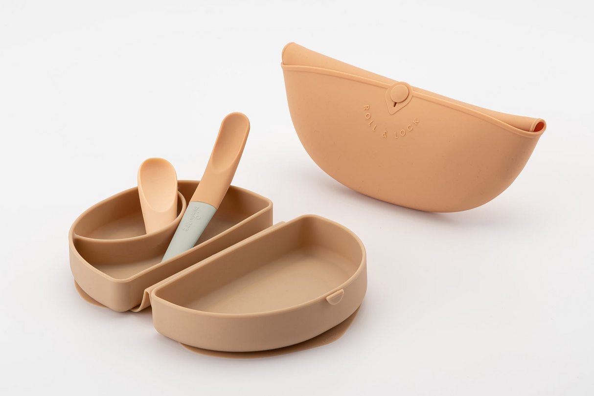 Sili Mini Go: Silicone Travel Meal Set - Golden Boost - Sumiye Co