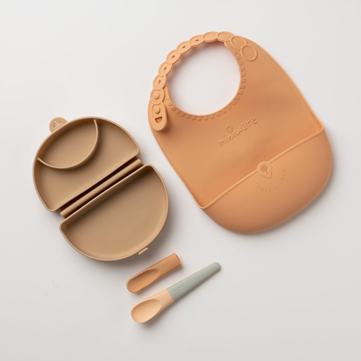 Sili Mini Go: Silicone Travel Meal Set - Golden Boost - Sumiye Co