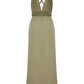 Muse Braided Straps Dress - Khaki Green by The Handloom