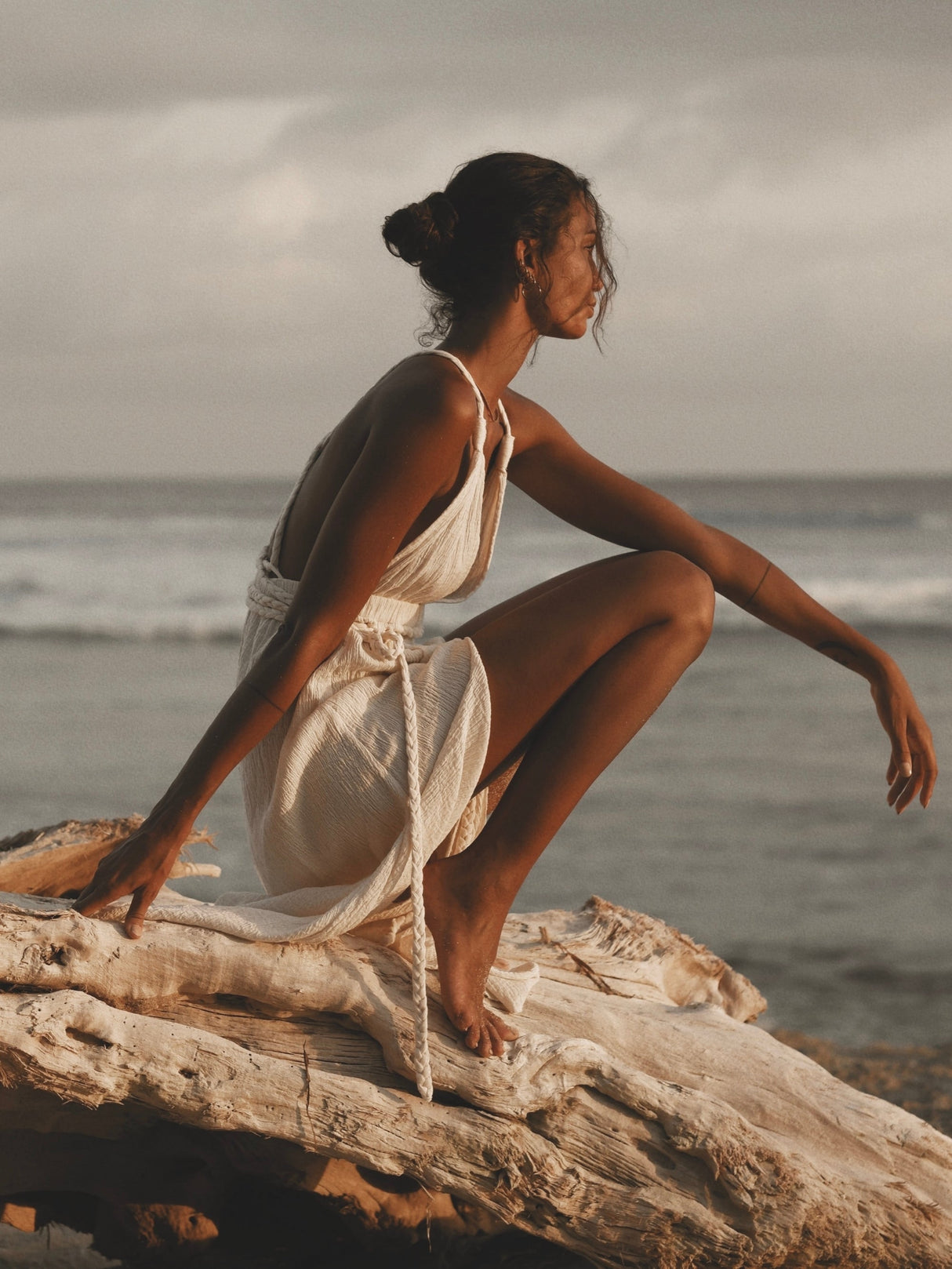 Muse Braided Straps Dress - Natural - Sumiye Co
