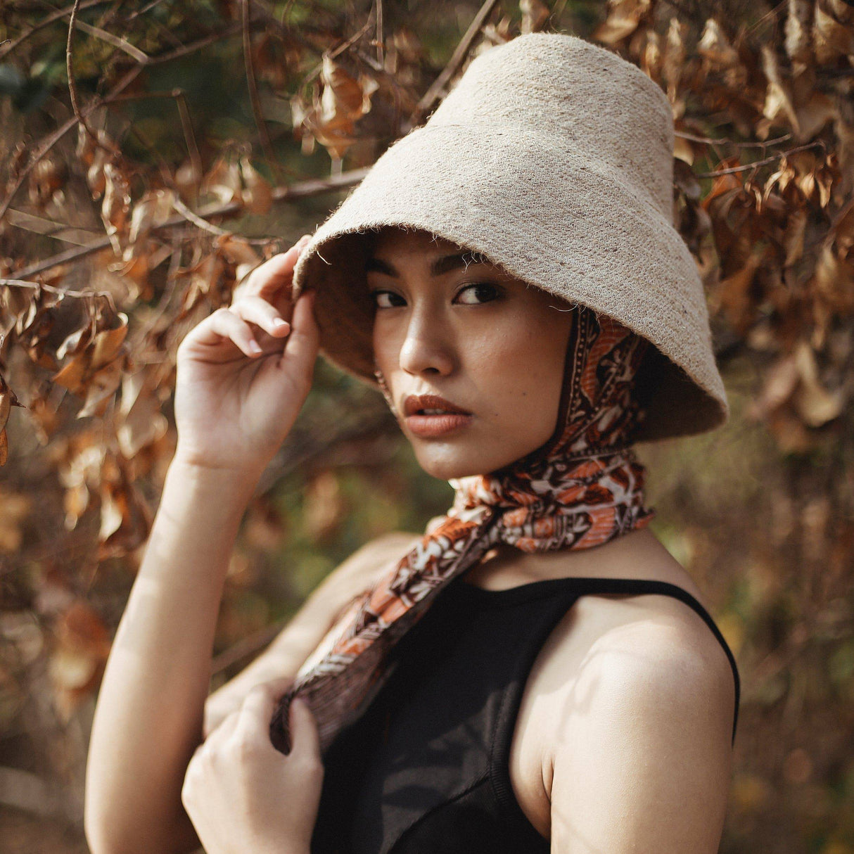 Jute Crochet Straw Hat in Nude Beige - Sumiye Co