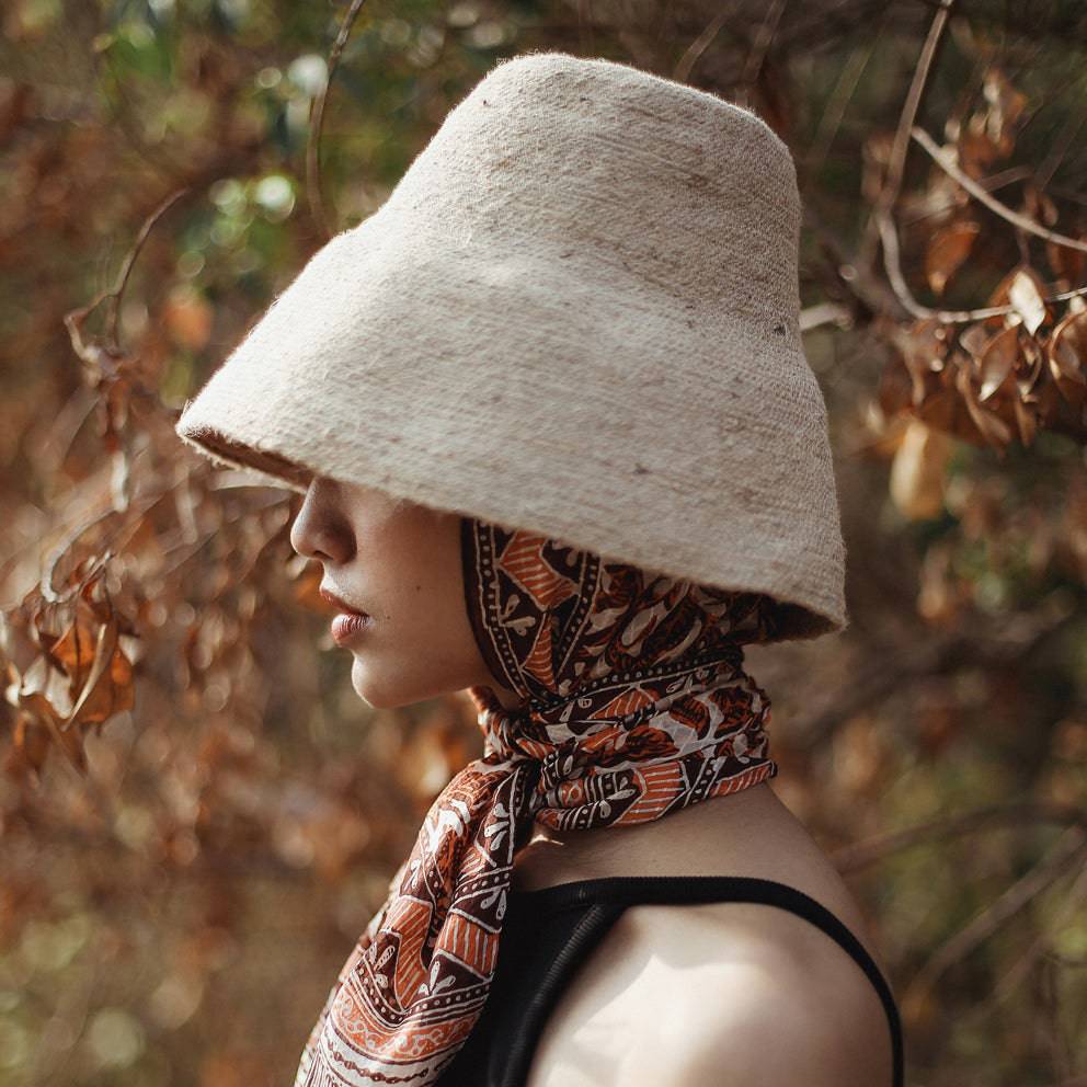 Jute Crochet Straw Hat in Nude Beige - Sumiye Co