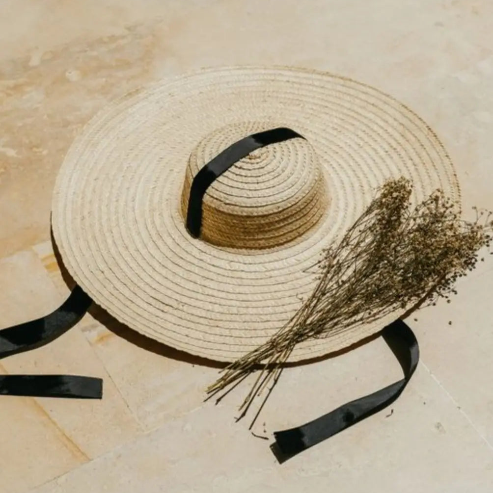 Natural Wide Brim Hat | Handmade in Bali | Sumiye Co display picture 3