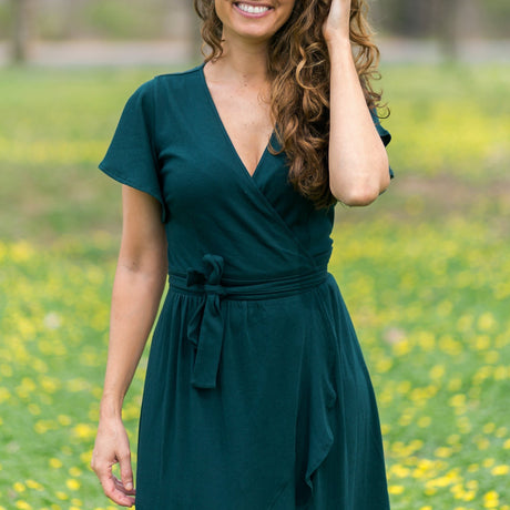Ruffle Wrap Dress | Monstera - Sumiye Co