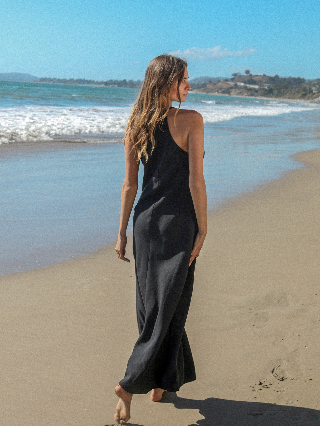 Nora Halter Maxi Dress - Black - Sumiye Co
