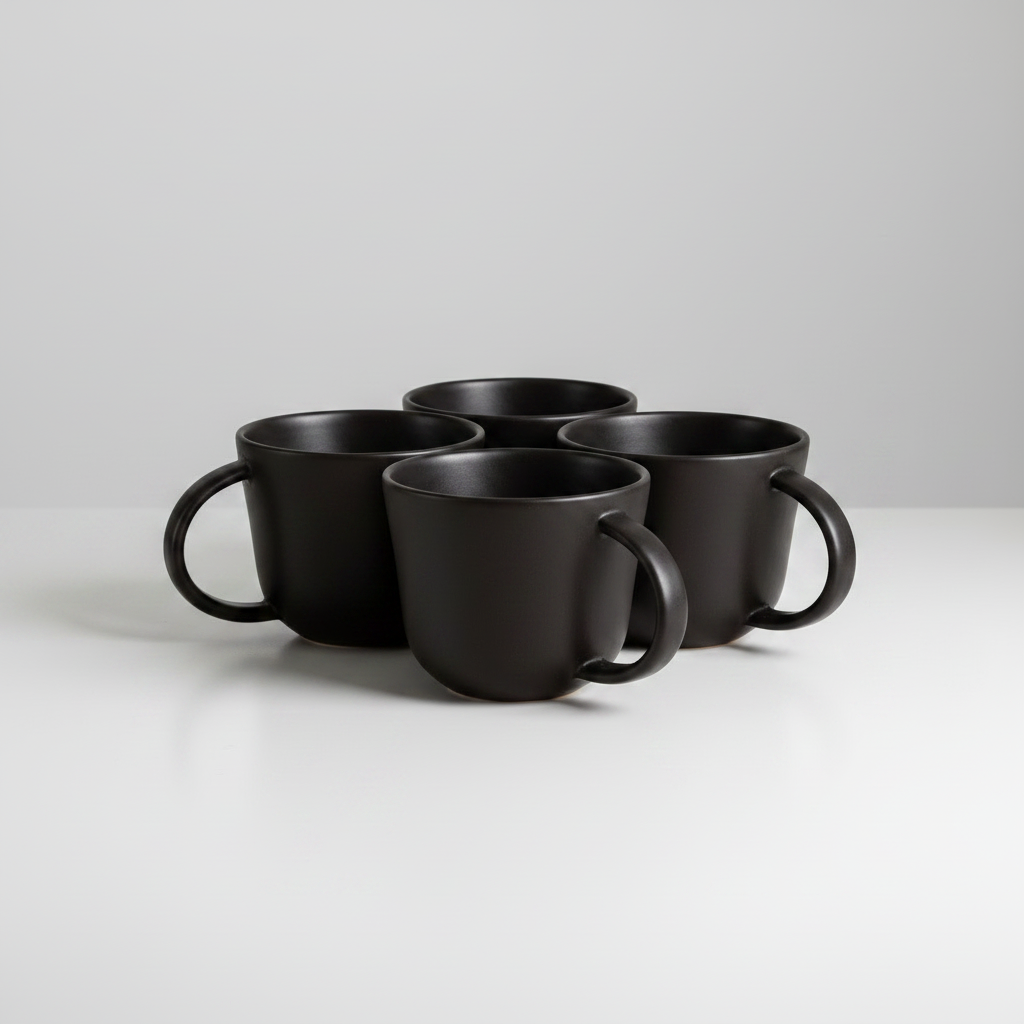 S/4 Tunisian Mug - Matte Black - Sumiye Co