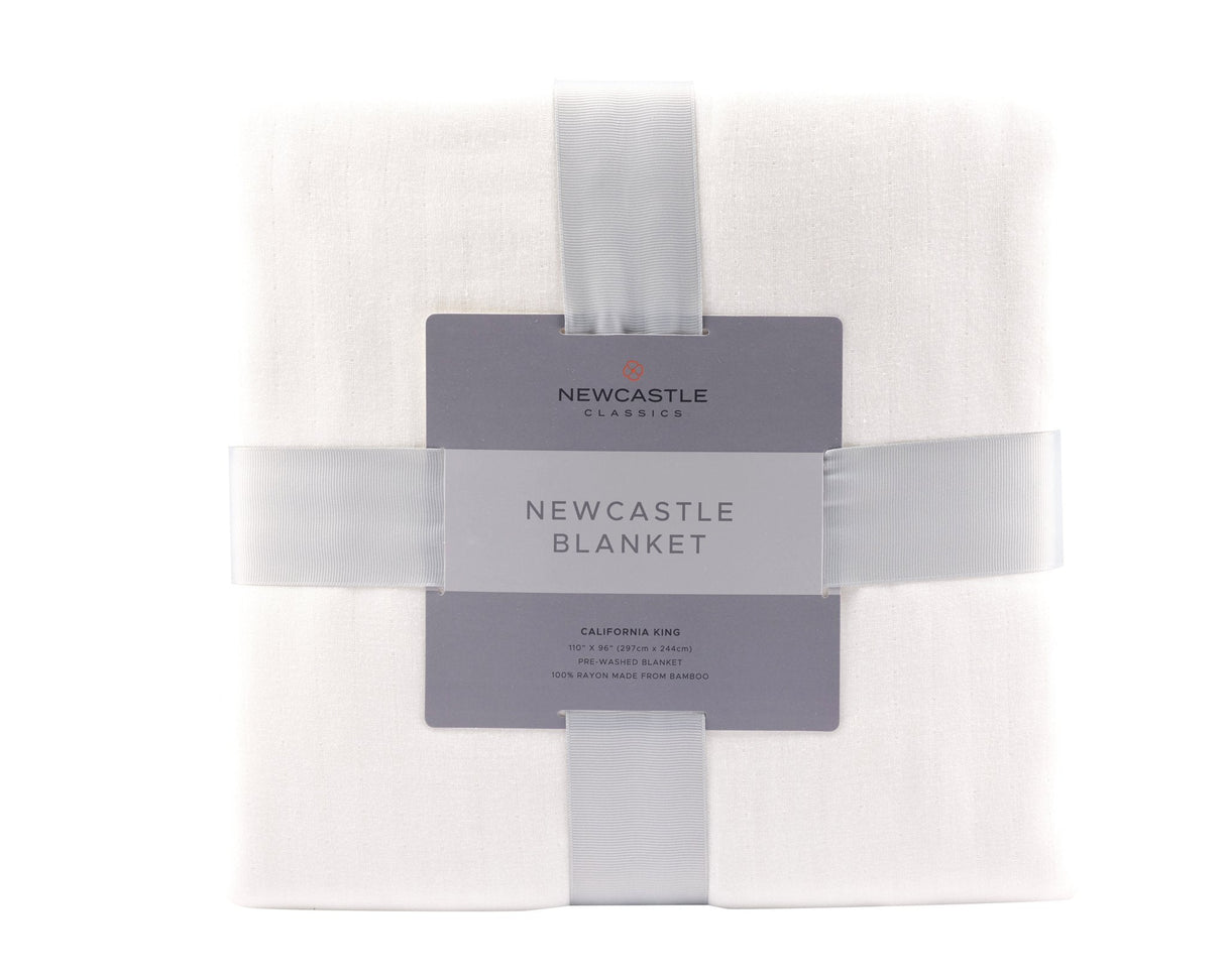 Pristine White Oversized King Luxury Bamboo Muslin Bed Blanket-0