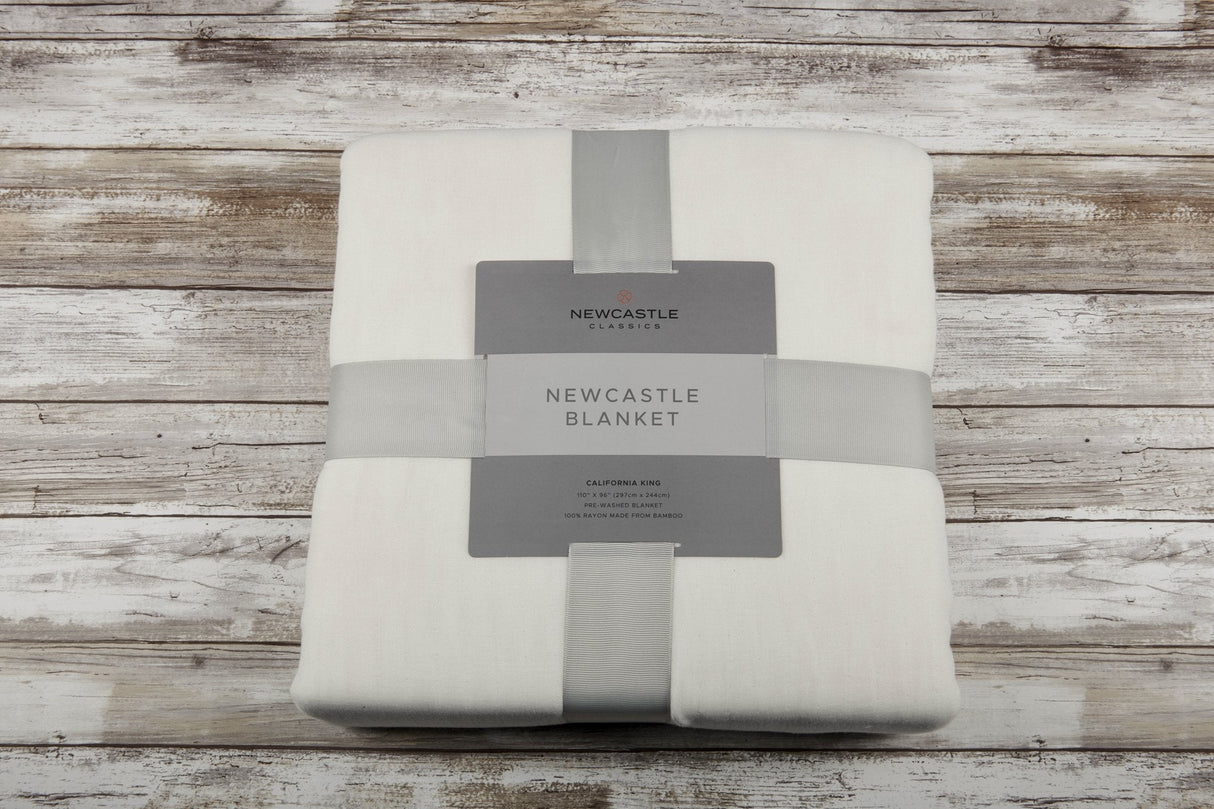 Pristine White Oversized King Luxury Bamboo Muslin Bed Blanket-1